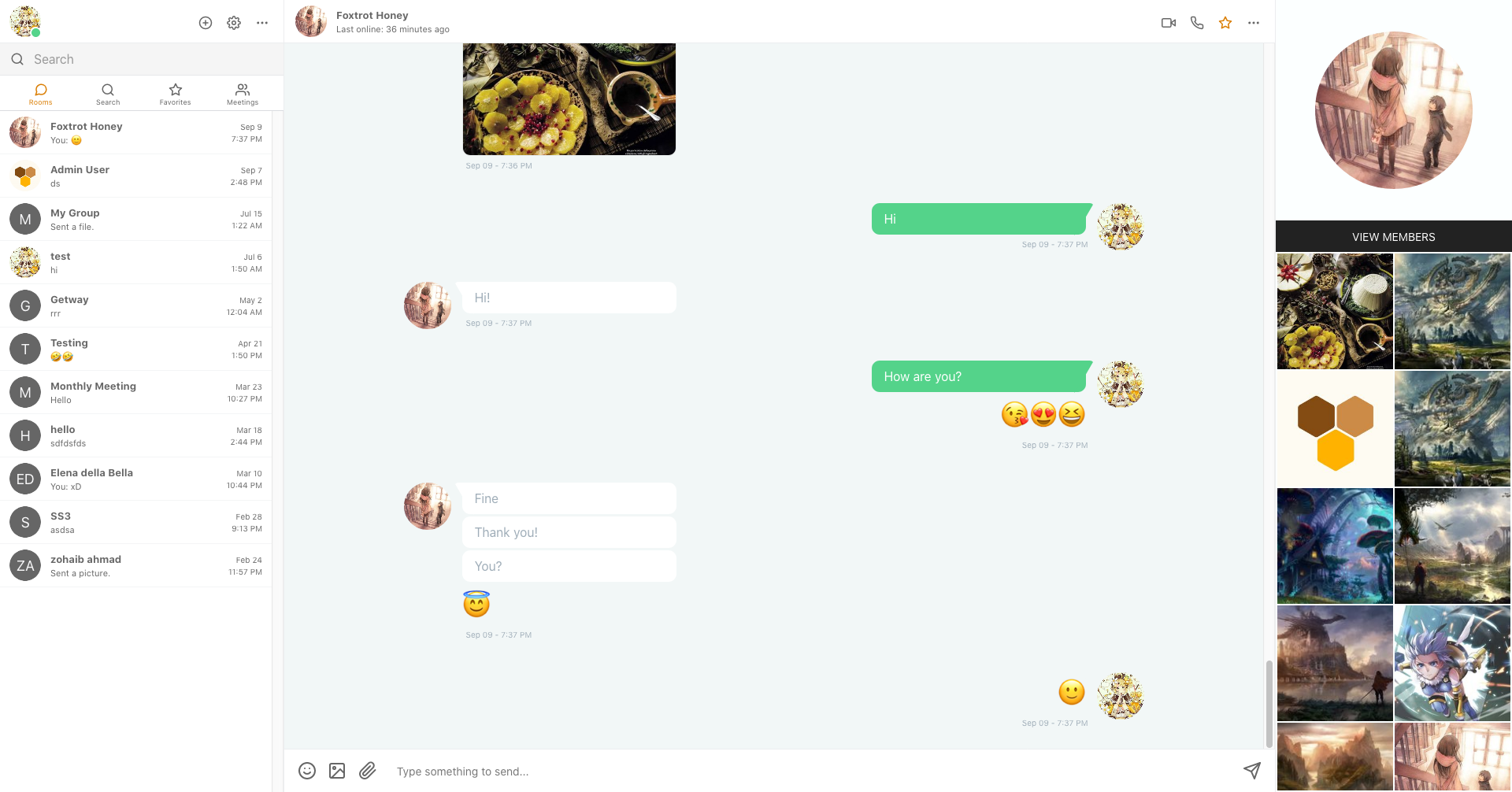 Clover real time messaging audio video conferencing web app node